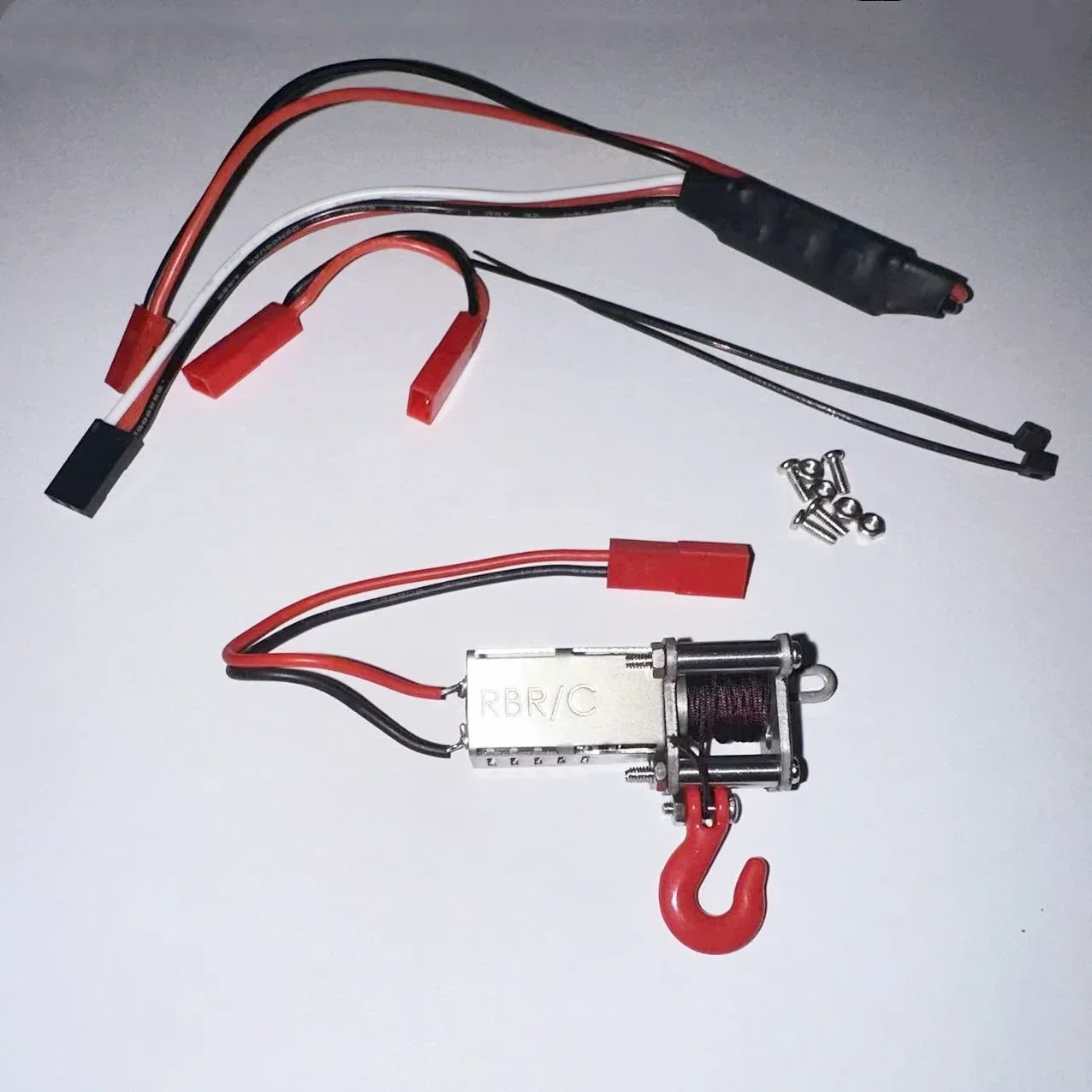 Metalowa wciągarka automatyczna z 3-kanałowym kablem sterującym do WPL C14 C24 C34 MN D90 MN99S JJRC LDP06 1/12 1/16 RC Car Upgrade Parts