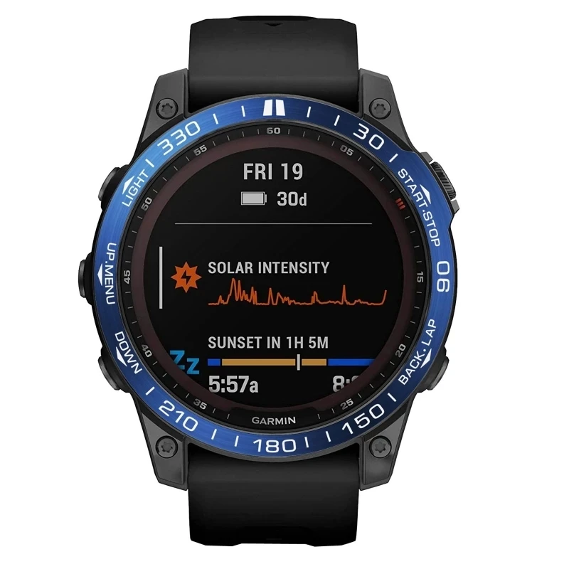 For Garmin Fenix7 7X 6X Pro 5Plus Sapphire Watch Bezel Ring Stainless Steel Engraved Time Unit Adhesive Scratch Resistant Case