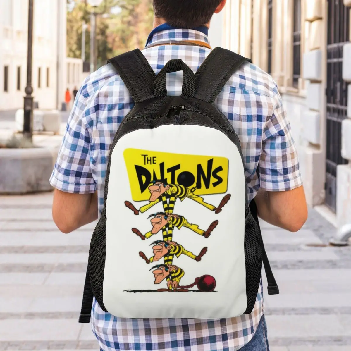 Lucky Luke Backpack for Women Men College School Student Bookbag Fits 15 Inch Laptop Dalton Brothers Comics Cartoon Bags