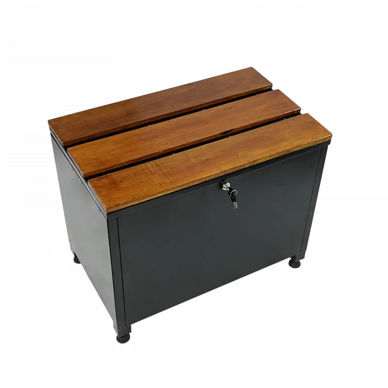custom.Custom Stainless Steel Locker Box Type Parcel Cabinet Cabinet Wooden Panel Seating Stool Outdoor Decoration