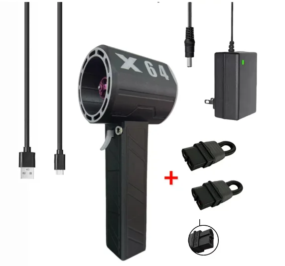 X64 Electric Dust Blower Brushless Motor 11 Blade 64mm Turbofan Stepless Adjustable Rechargeable 16.8V