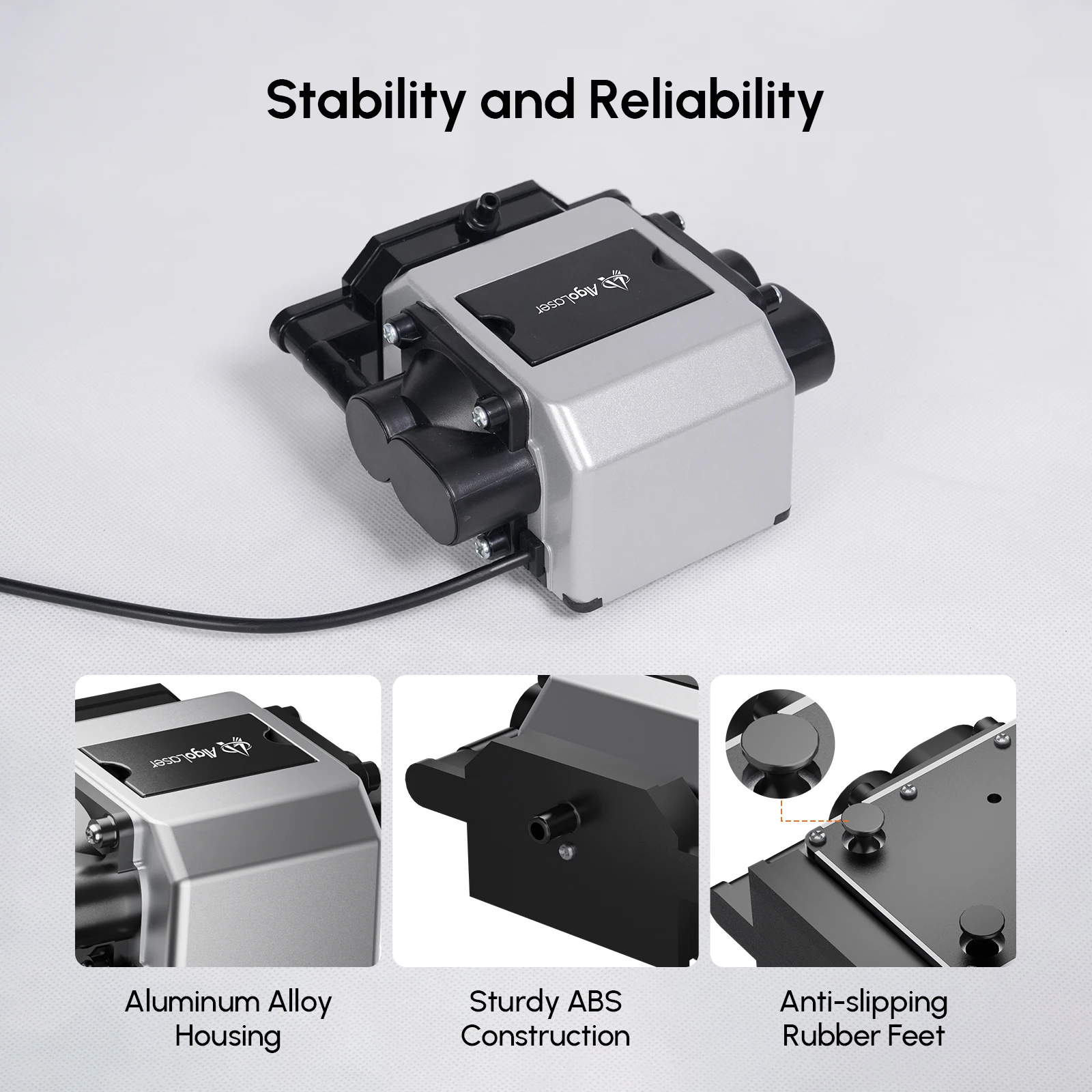 Laser Cutting Air Assist Pump 30L/Min Air Compressor AlgoLaser 10W Laser Engraving Machine Electrical Adjustable Speed Low Noise