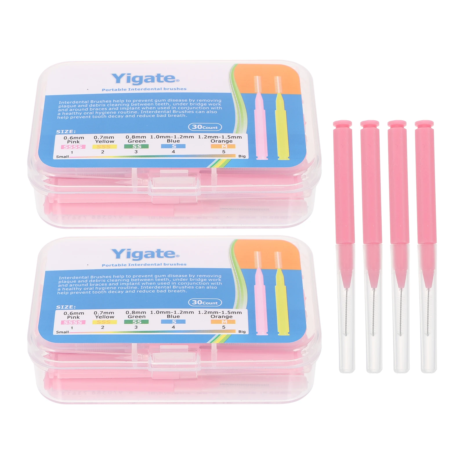 

60pcs Teeth Cleaning Interdental Brush Portable Oral Care Tool Dental Flossing Picks Gum Disease Prevention Safe Effective Teeth