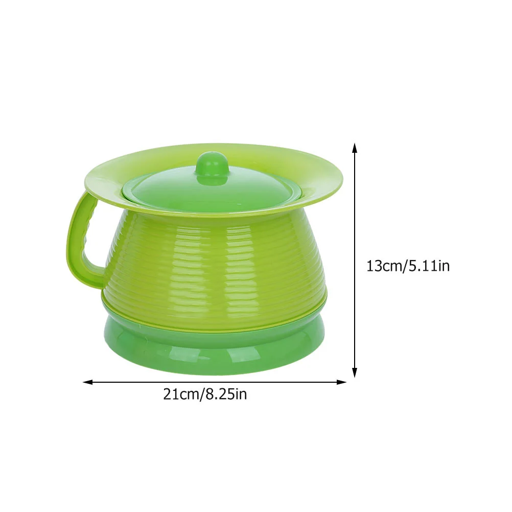 1 قطعة مبصقة بلاستيكية للأطفال سميكة ناعمة ومتينة بغطاء مبولة للأطفال والكبار وعاء غرفة عموم محمول