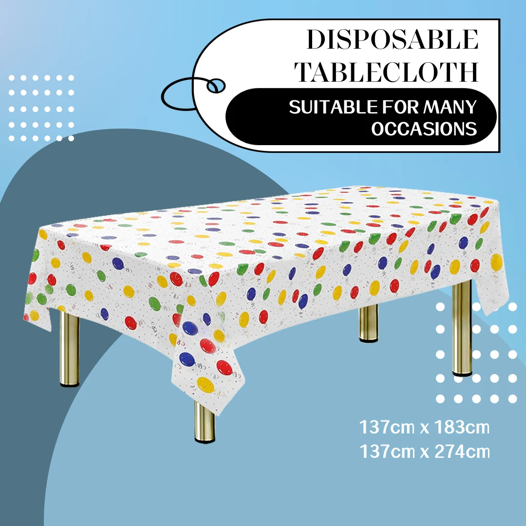 

50pcs Wholeslae Price Disposable Rectangle Plastic Tablecloth Biodegradable Table Cover for Birthdays Weddings Christmas Holiday