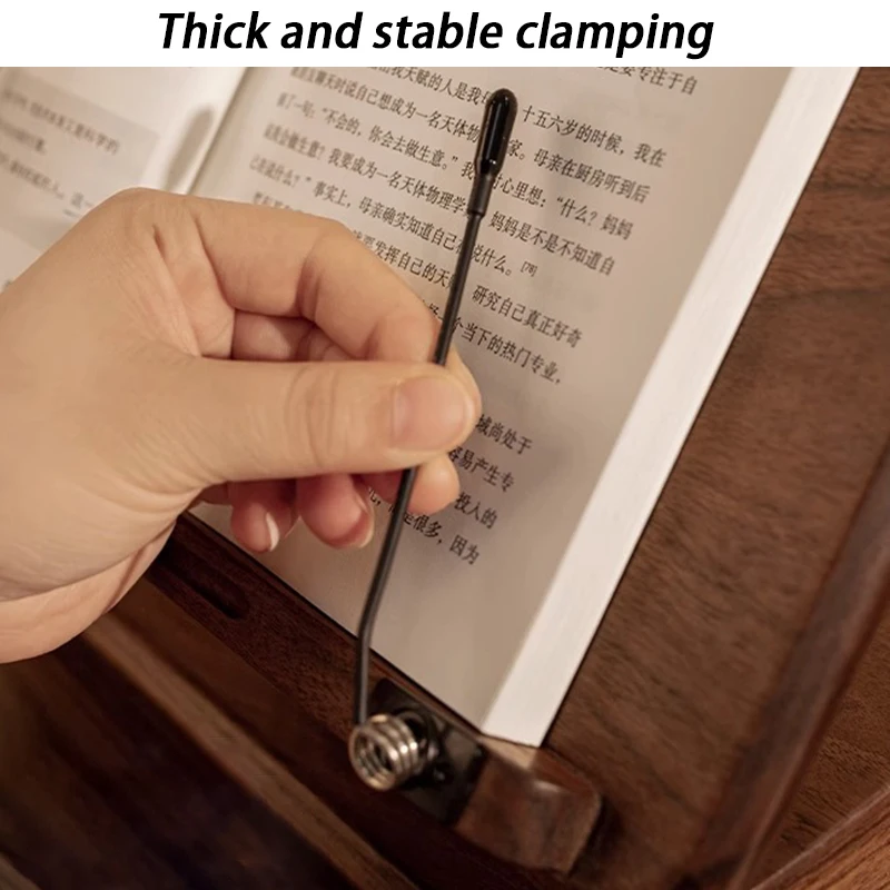 Black Walnut Wood Book Stand Holder Desktop Reading Kids Magazine Rack Display Drawer Bookshelf Reading Panel Easel Office
