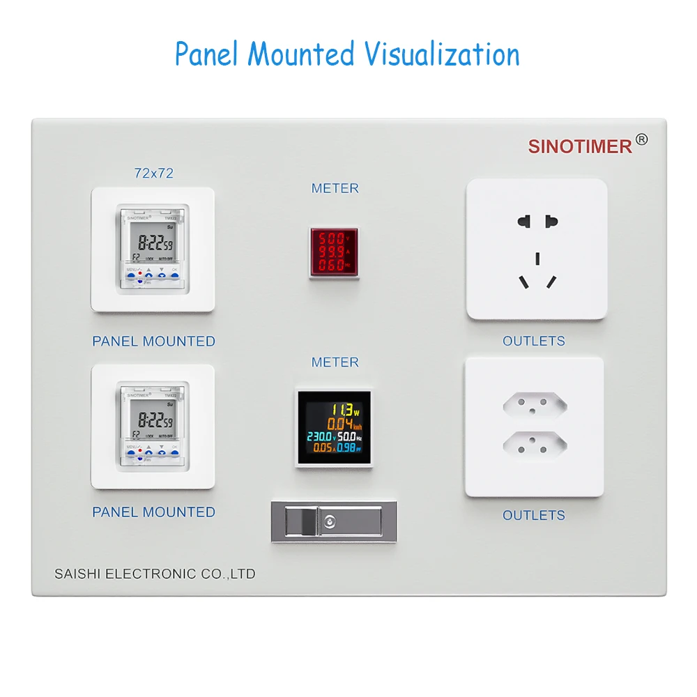 Two Groups Output Separate Control 7 Days Weekly Programmable 2 Channels Timer Switch Time Min. 1 Second Interval Clock