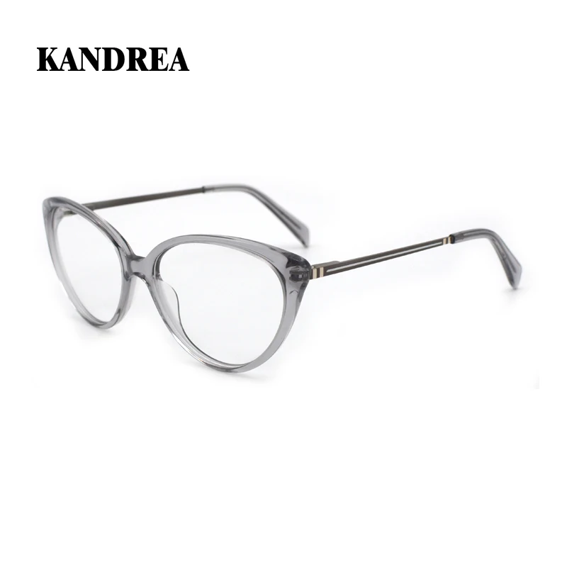 

KANDREA Fashion Women Men Acetate Glasses Frame Computer Vintage Eyeglasses Optical Prescription Classic Cat Eye Eyewear MG6129