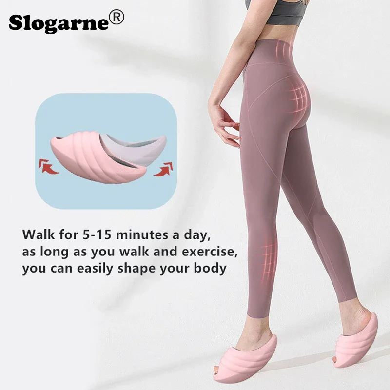 Lose Weight Shaking Shoes Women Lacing Stretching Balance Massage Slippers Hip Lift Stovepipe Body Keep Beauty Leg Fitness Shoes