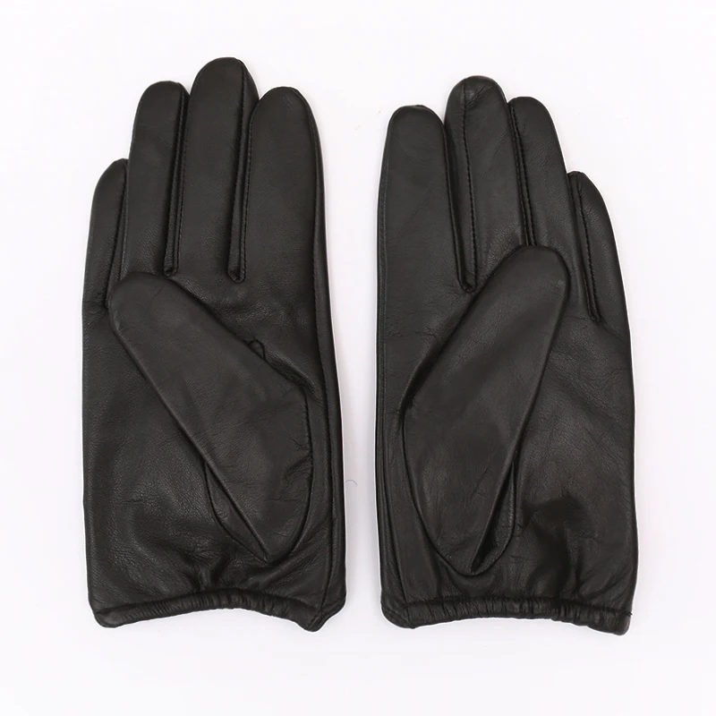 GOURS Fall and Winter Real Leather Gloves for Women Black Genuine Goatskin Gloves Fashion Stone Thin Lined Warm Soft New GSL001