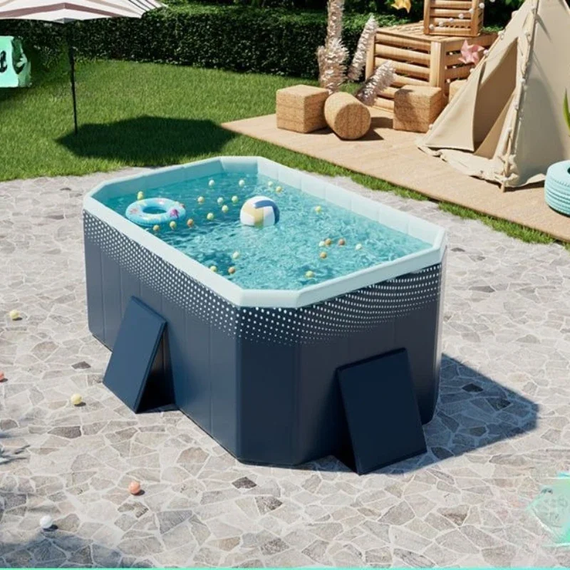 Installation-free swimming pool, household baby pool folding mobile thickened outdoor swimming pool
