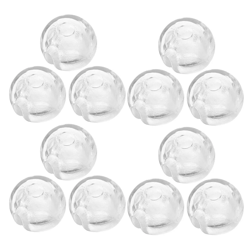 12Pcs Clear Transparent Beaded Chain Stopper Crimp Stop for Vertical Roller Blinds Curtains Blind Chain Connector Safety Clip