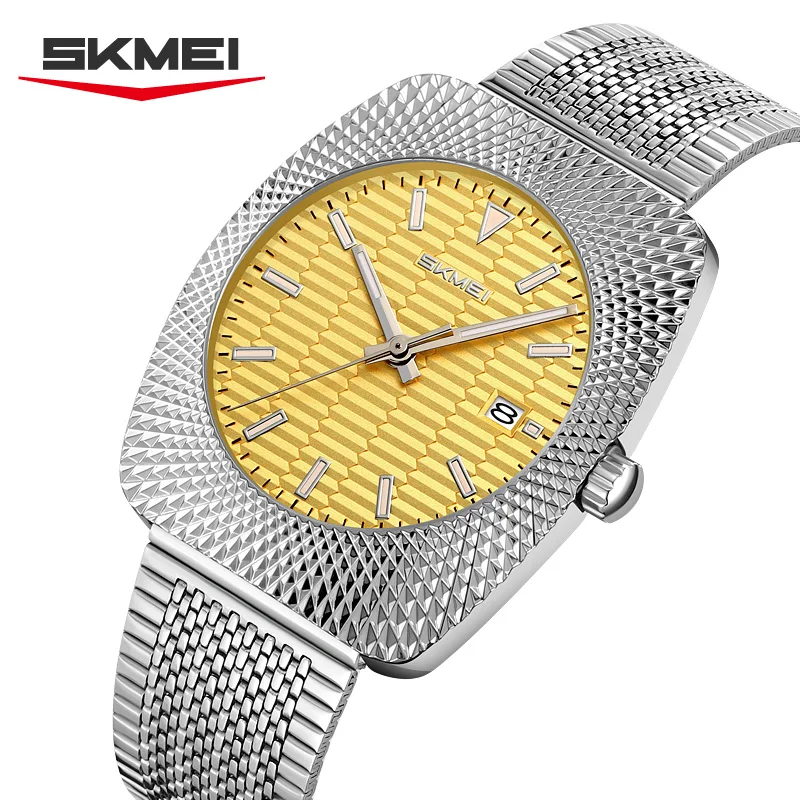 SKMEI 9417 Men's Casual Luxury Fashion Watch Reloj Hombre New Brand Men's Quartz Watch Date Night Light Stainless Steel Strap