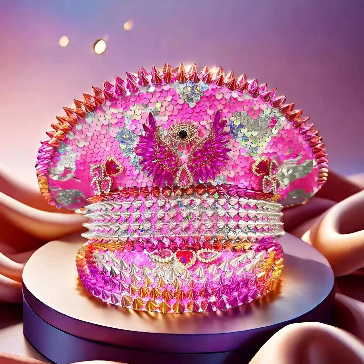 

Steampunk Captain Hat Rhinestone for Mardi Gras, Carnival, Rave Festivals Accessories ＆ Party Cap for Women & Men