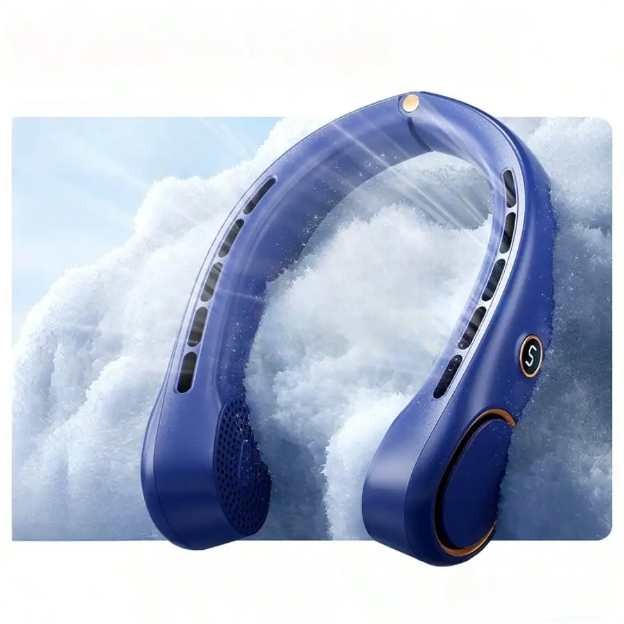 

Neck Fan, Hands-Free Bladeless Neck Fan Portable Rechargeable, 360° Cooling Neck Fan, 5-Speed, Silent, 3000MAh Battery Powered USB Wearable Personal Fan For Women, Travel, Outdoor Gifts