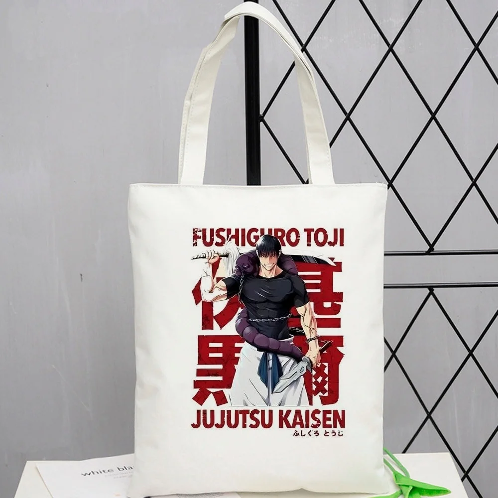 Toji Fushiguro tote bag y2k grocery torba na zakupy shoulder  canvas  femme