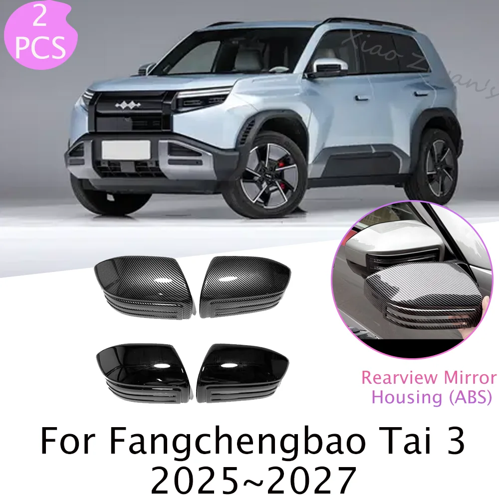 

Для Fangchengbao Tai 3 2025~2027 2026: Накладки на зеркала заднего вида из углеродного волокна, защита от царапин, аксессуары для модификации