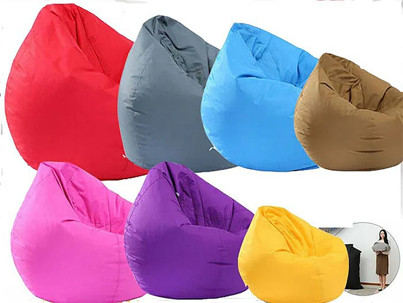 

Water Drop Shape Bean Bag Cover Without Filler Lounger Seat Bean Bag Pouf Puff Couch Tatami