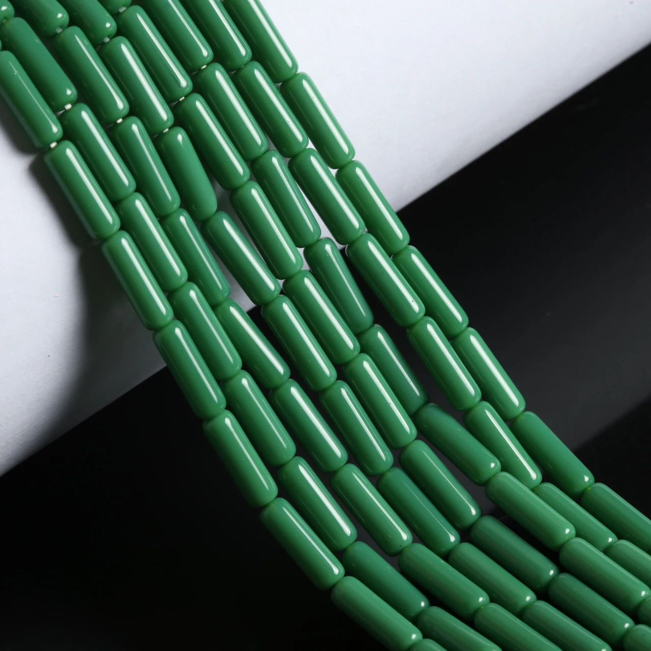 4x13MM 100Grams Long Tube Glossy Glass Beads For DIY Bracelets Earrings Needle Work Sewing Garment Accessories