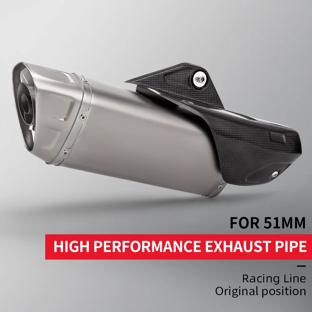 

Suitable for MT09 MT07 CBR650R MT03 S1000RR Z400 R15 motorcycle universal 51mm exhaust tail pipe
