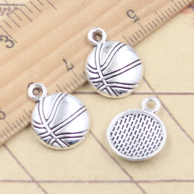 20pcs Charms Basketball Ball 18x14mm Tibetan Silver Color Pendants Antique Jewelry Making DIY Handmade Craft