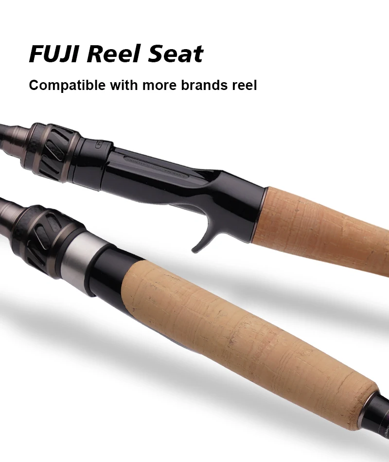 PURELURE RUIXT Bass-Angelrute 1,95m-2,04m L-MH mit Fuji-Führungsringen, Toray 33T+40T Carbon-Geweberute, Optionen: 1,98m, 2,01m erhältlich – Detail 5