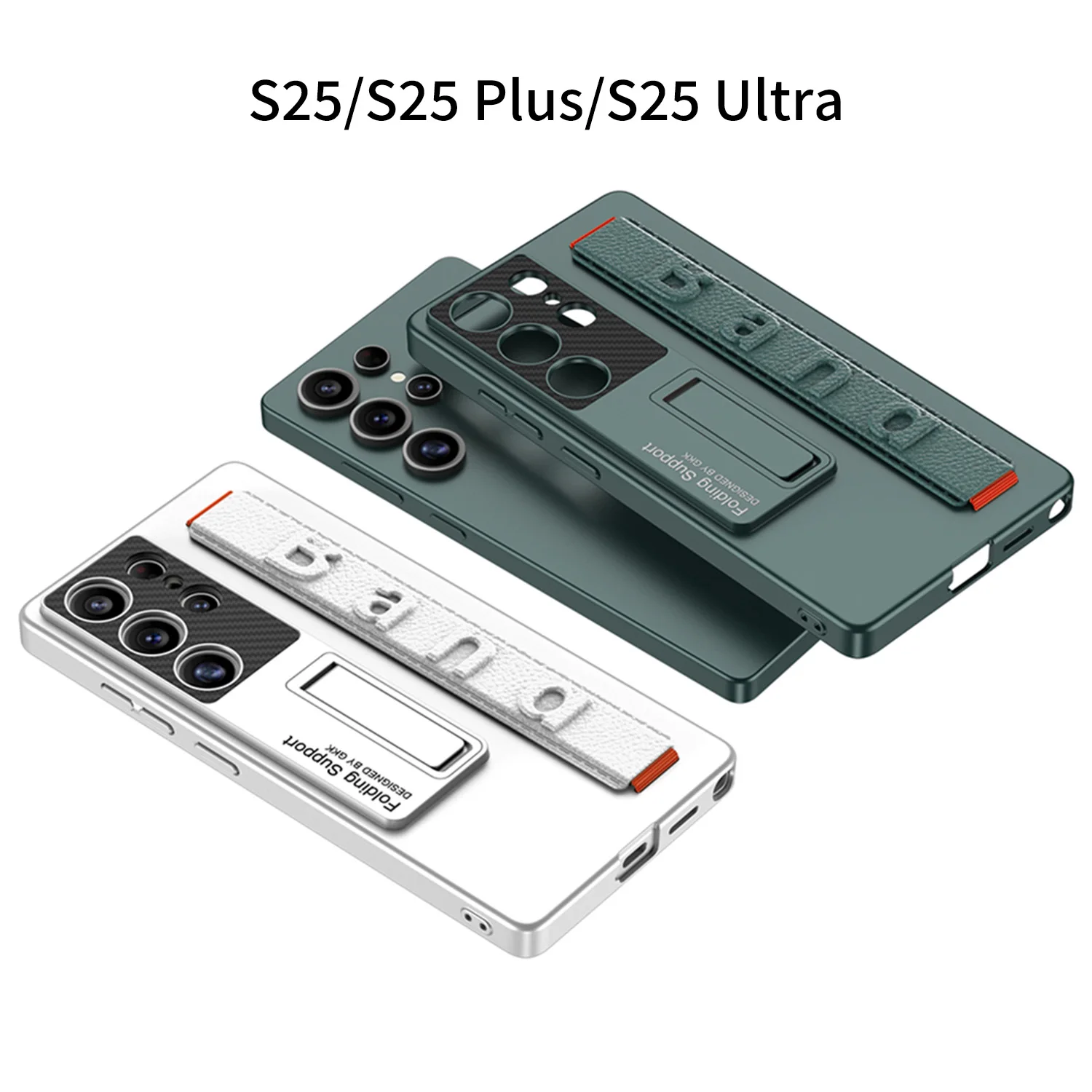 Funda Original para Samsung Galaxy S25 Ultra, soporte con correa de cuero, cubierta de plástico mate a prueba de golpes para Galaxy S25 Ultra