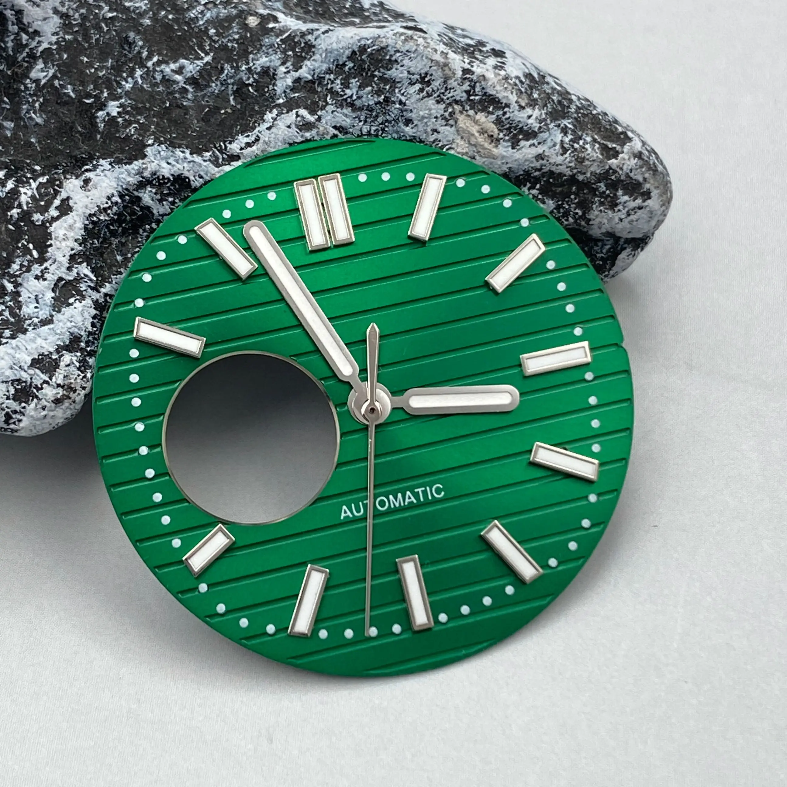 NH38 30.5 مللي متر الطلب نوتيلوس لا شعار ساعة الطلب ساعة الأيدي الأخضر مضيئة الهاتفي مناسبة لساعة حركة NH38 أداة إصلاح #5