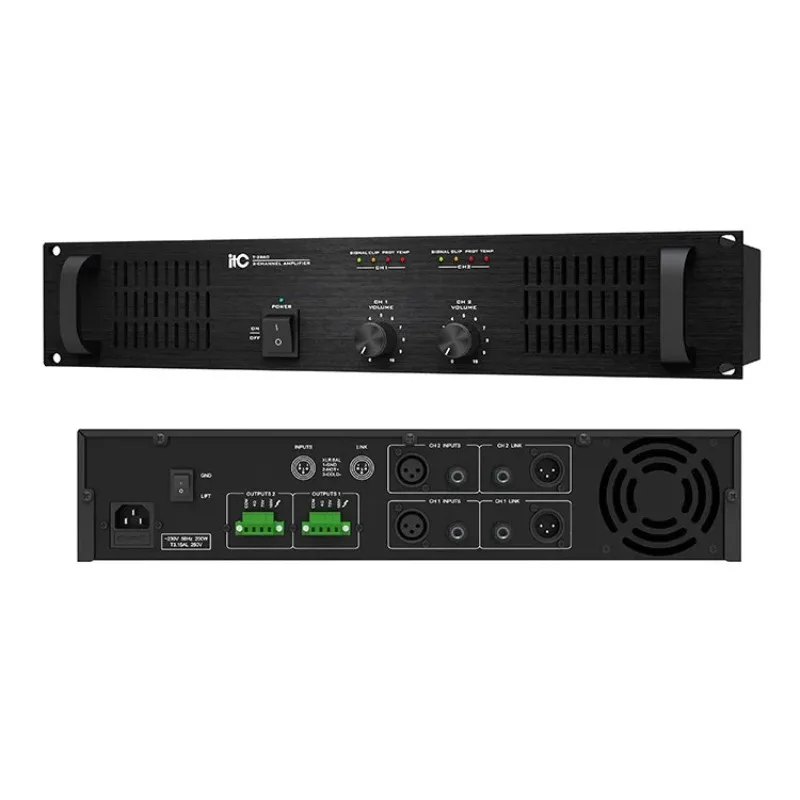 Rack Mount 2U Professional 2 Channel Power Amplifier For Pa System