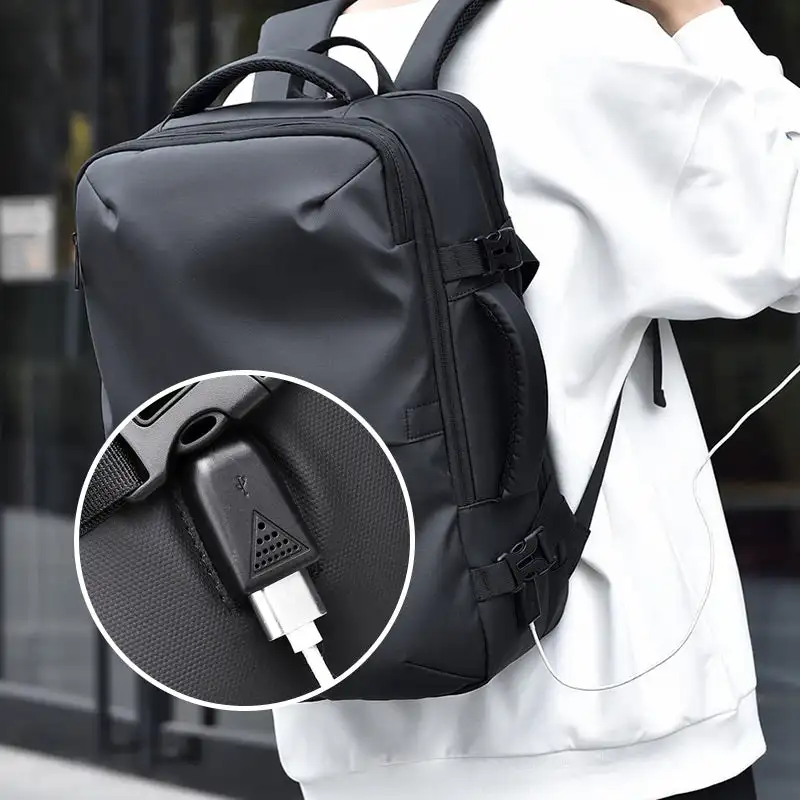 Multi functional portable Large-Capacity Travel Backpack For Men Expandable Airbag Backpack Waterproof Laptop Business Bag