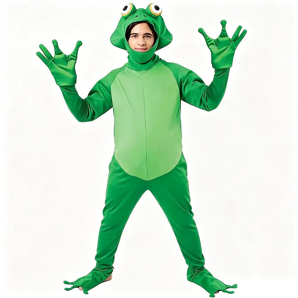 Combinaison Grenouille Verte Adulte avec Capuche – photo 6