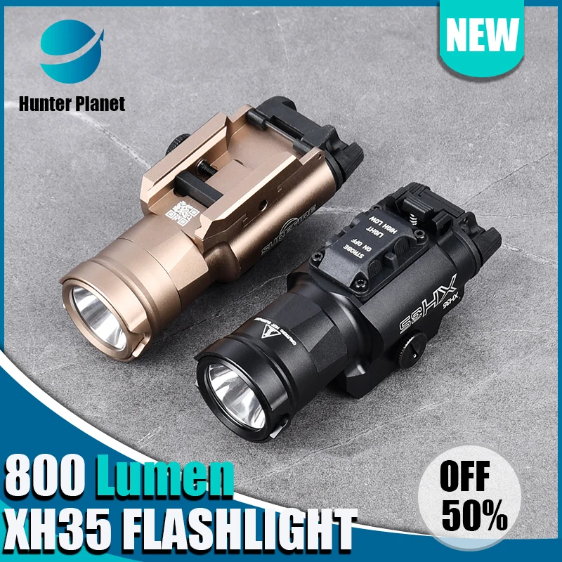 

WADSN Tactic Airsoft Surefie XH35 X300 800lm Ultra-High Power Strobe LED Flashlight Fit 20mm Rail Weapon Hunting Light