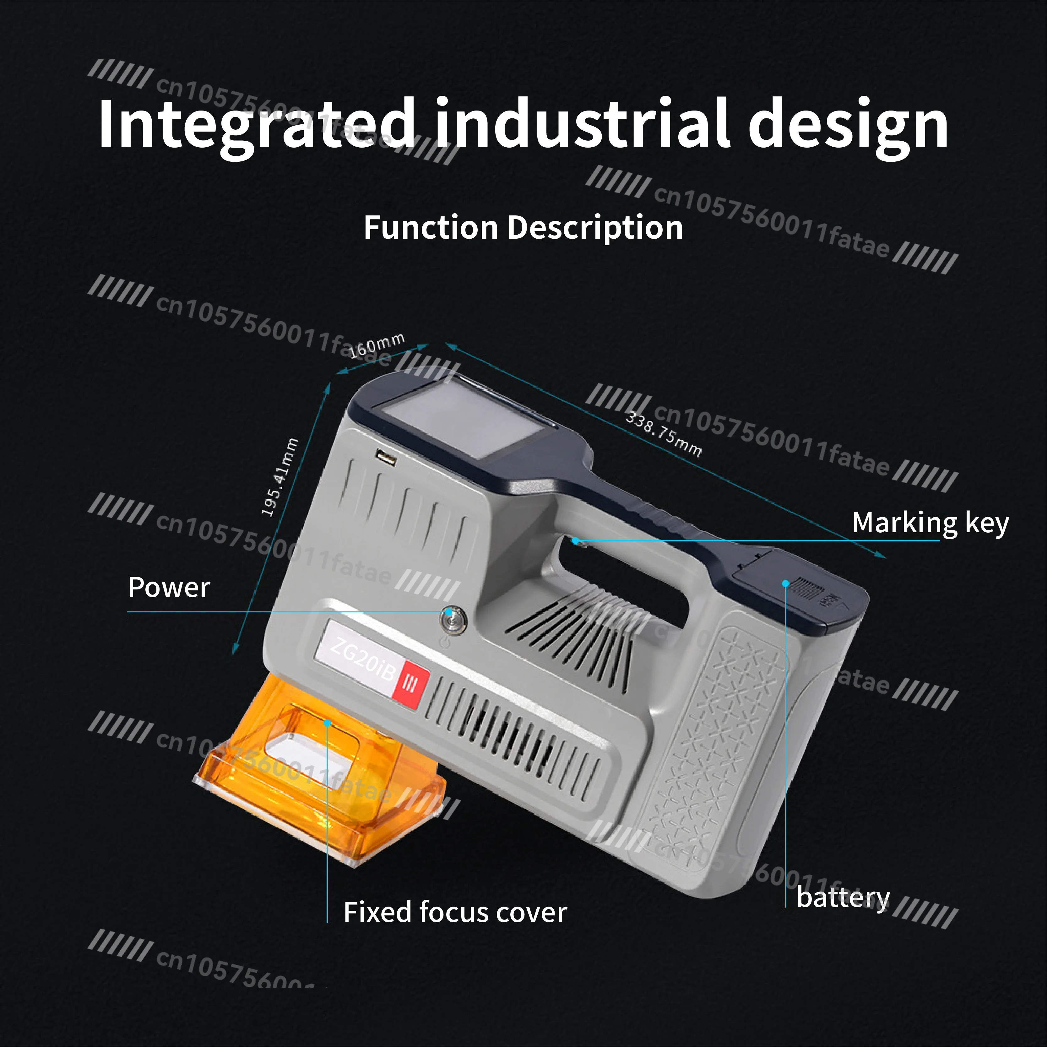 للمعادن والبلاستيك الصلب وحروف الإطارات المطاطية وآلة الوسم بليزر الألياف المحمولة الصغيرة الكل في واحد