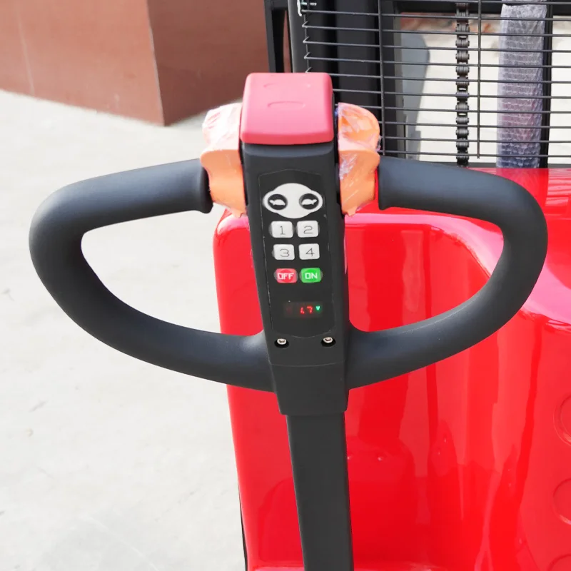 1Ton Fully Automatic Hydraulic Walking Forklift Legless Pallet Stacker with Balance Weight for Loading And Unloading