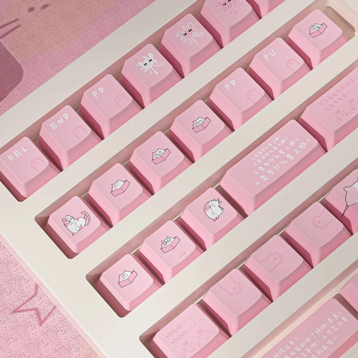 

Cat Museum theme keycap mechanical keyboard sublimation original highly original personality 104 keycaps