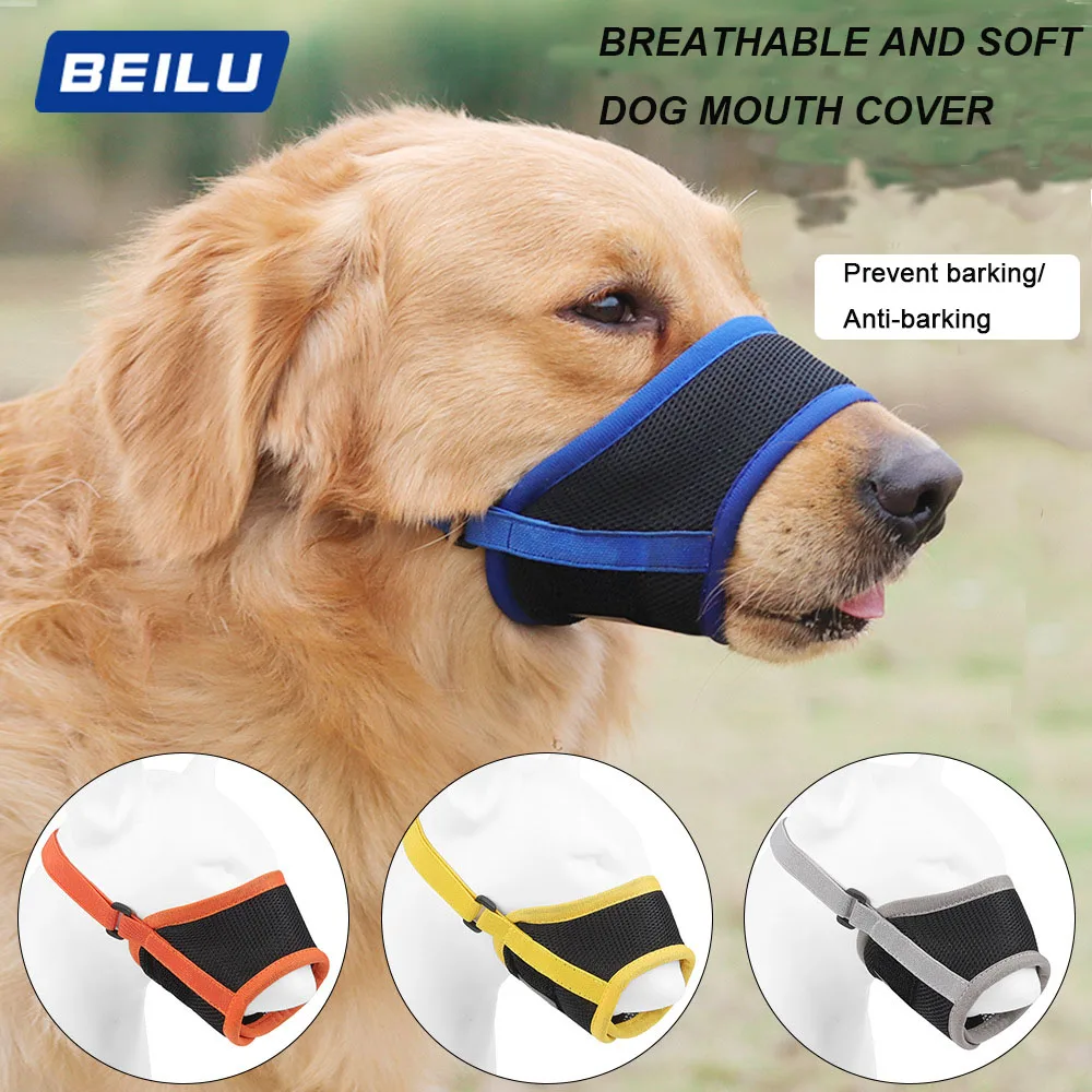 

New Pet Mask, Anti-Barking and Anti-Biting Dog Mouth Cover, Breathable Mesh Pet Mouth Cover, Anti-Ingestion Pet Supplies