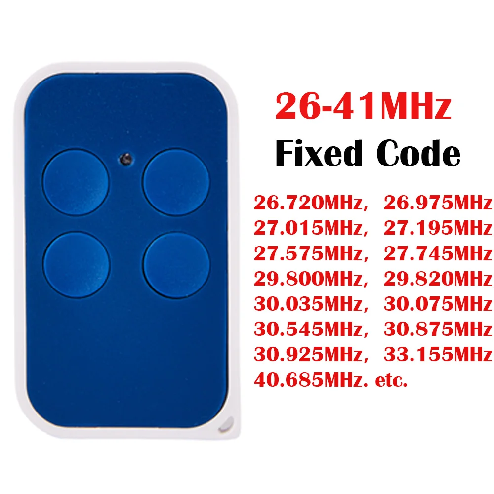 차고 문짝 리모컨 고정 코드 게이트 리모컨 문짝 오프너, 27.015MHz, 40.685MHz, DICKERT MAHS, 27 MAHS, 40 명령