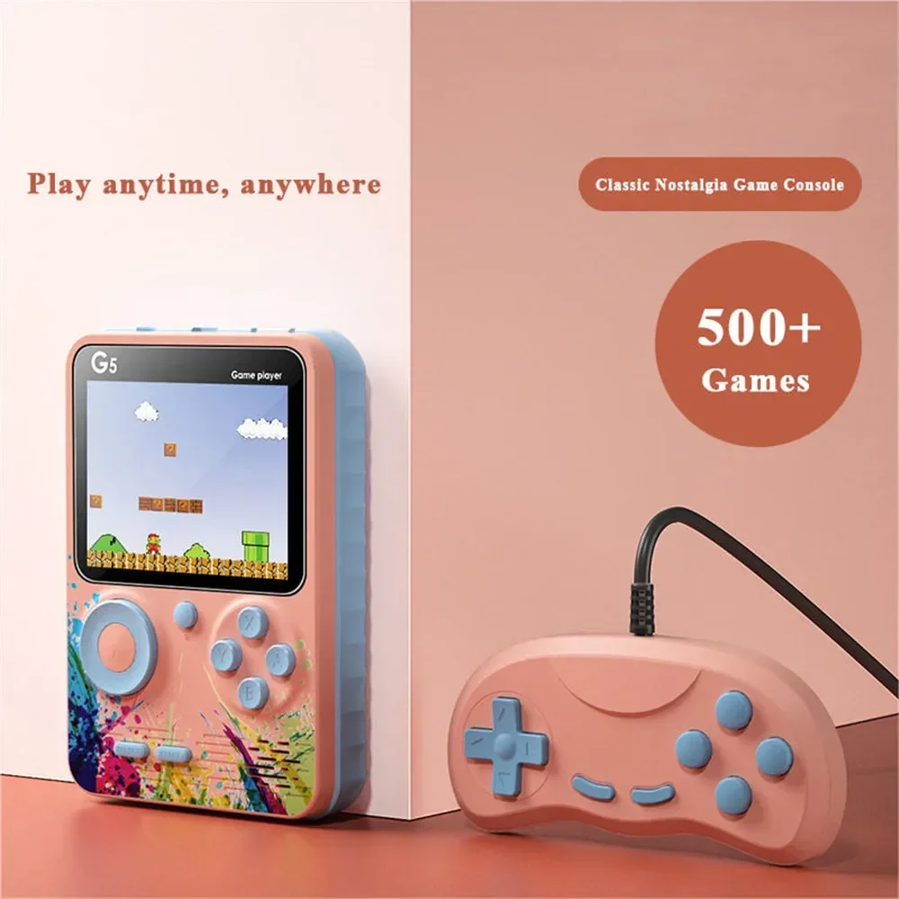 500 in 1 Handheld Game Player 3 inch Handheld Classic Arcade Retro Game Console for Kid Video Games Boy Girl Doubles Emulator TV