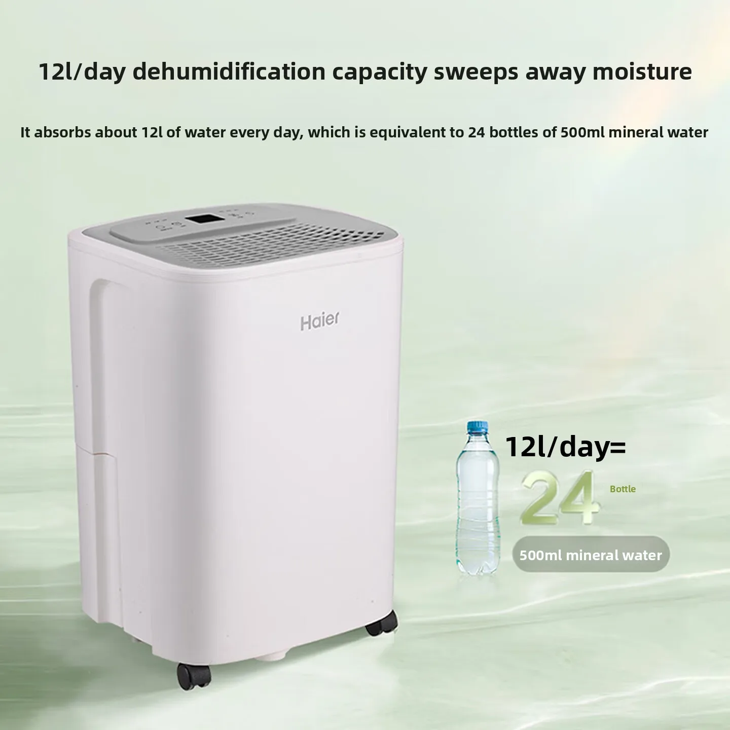 12L Per Day WiFi Dehumidifier, 20-60m² Moisture Extractor with 41dB Quiet Operation, Auto Defrost for Basement Home Room Use
