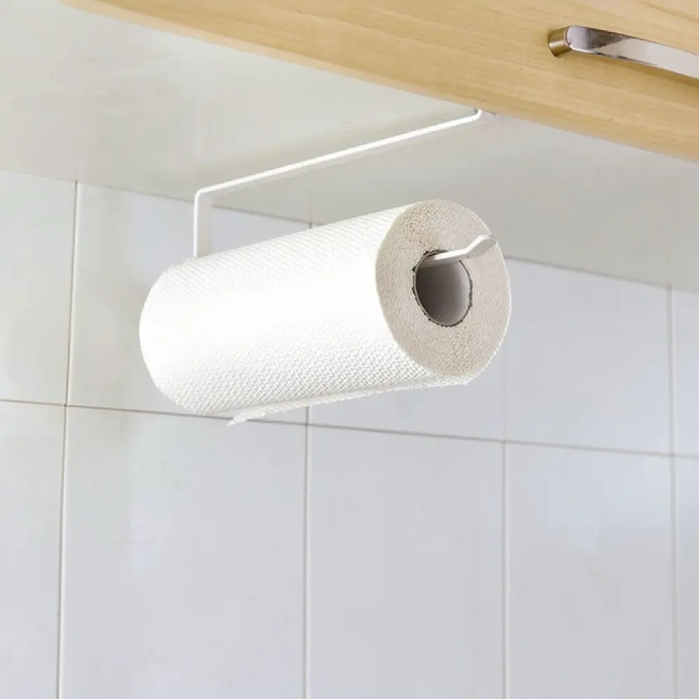 Multi Purpose Kitchen Roll Dispenser Cabinet Under Shelf Storage Rack Stainless Steel Organizer For Foil Paper