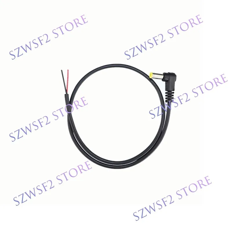 DC power cord 0.25m yellow tuning fork L type adapter 90 degree elbow right angle dc5.5*2.1mm male cable standard dc connector
