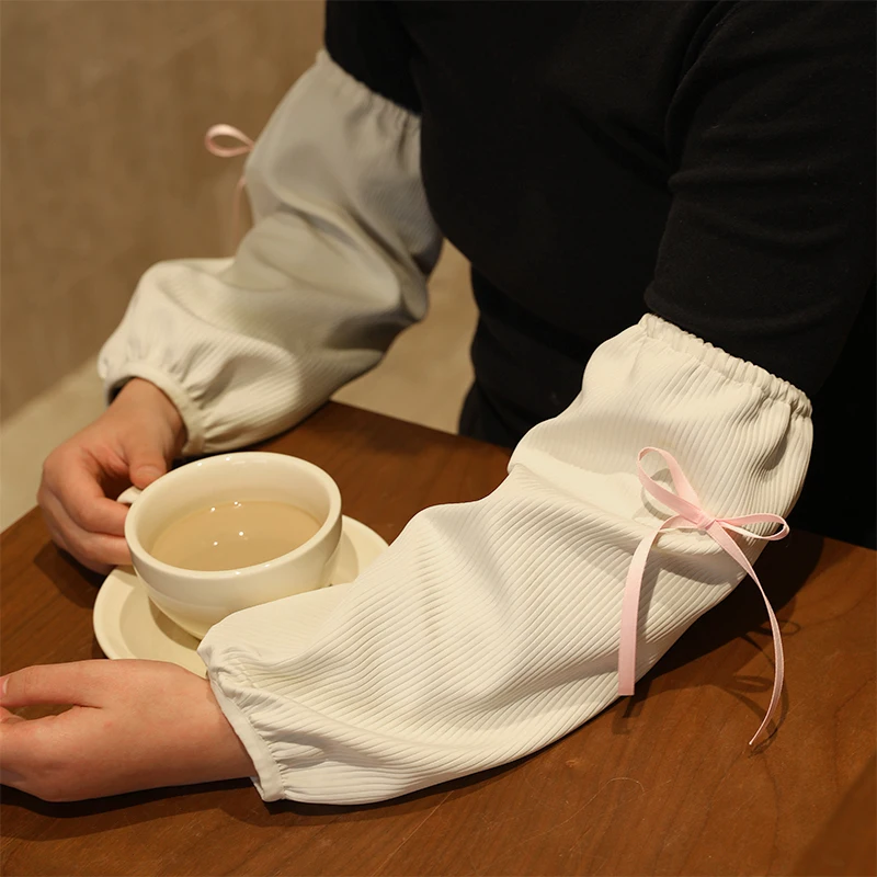 

1 шт. пуховик с рукавами в корейском стиле для кухни, дома, офиса, защиты от загрязнений, новый зимний стиль с рукавами для женщин