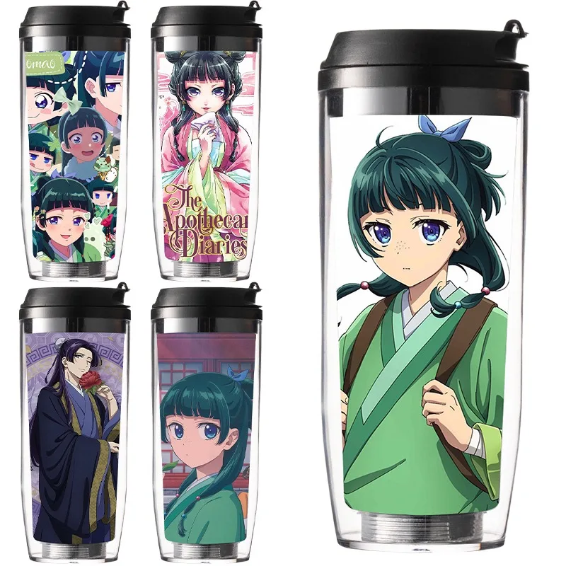 

The Apothecary Diaries Cartoon Water Cup Anime Children Portable Bilayer Plastic Cup Coffee Juice Cola Kids Outdoor Sports Cup