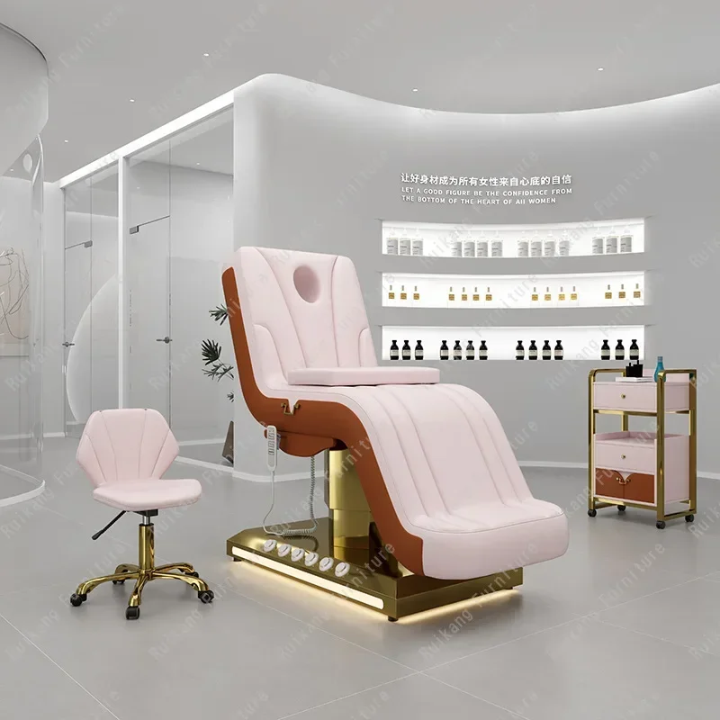 

New Beauty Salon Facial Bed Massage Couch Recliner Tattoo Folding Portable Plastic Physiotherapy Bed