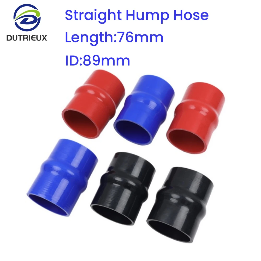 

3-Ply Reinforced 3.5" ID89mm Hump Hose Straight Coupler Silicone Turbo Intake Tube 11Colors