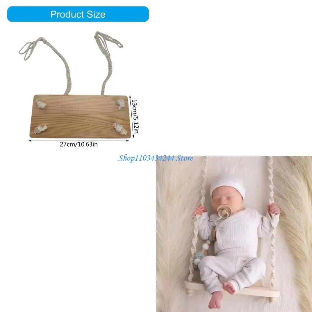 

Детские качели реквизит для фотосессии новорожденных, деревянный стул для сидения без спинки, поворотная мебель для позирования,