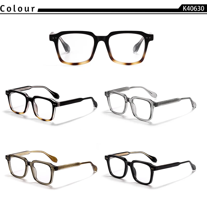 CATERSIDE Retro Quadratische Herren Optische Rahmen Luxus Tempel Tipps Design Federscharnier Gläser Damen Täglich Anti Blaues Licht Gläser – Detail 1
