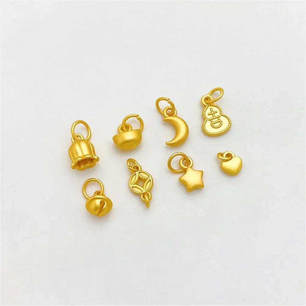 Oude Gouden Ster Maan Ingots Bell Charm Hanger DIY Sieraden Benodigdheden Kralen voor Ketting Armband Craft Accessoires