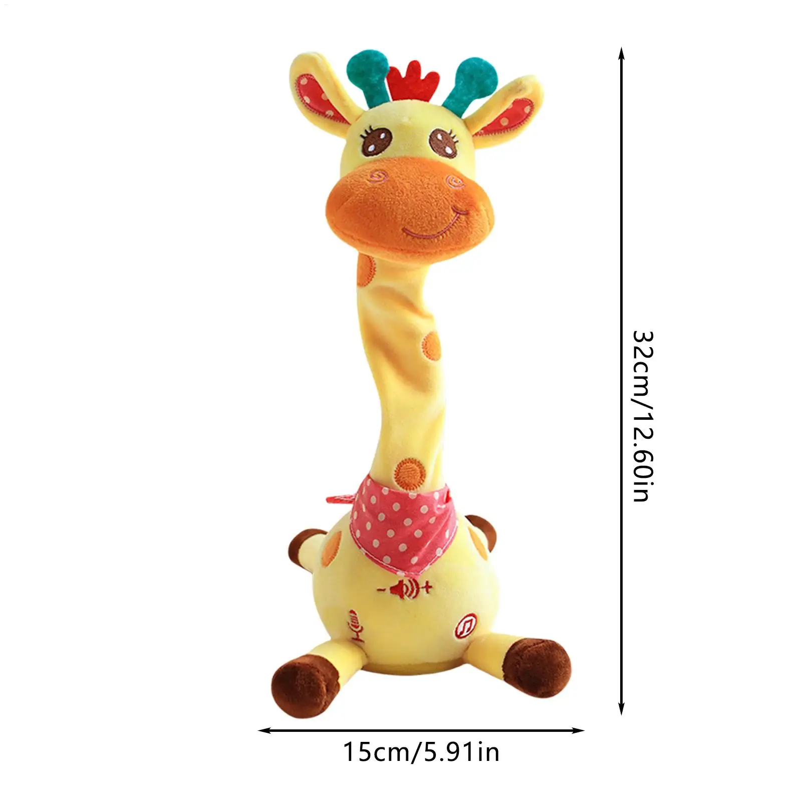 electronic Giraffe Toy Dancing Talking Interactive Singing Musical Plush toy cartoon Animal Figurine Rechargeable for Home Party