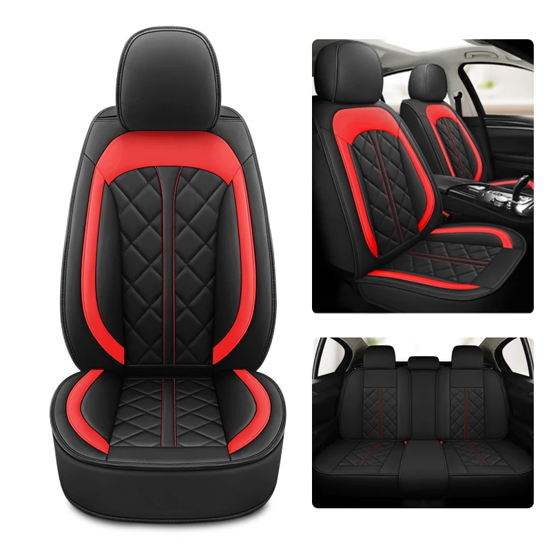 Universal PU Leather Car Seat Cover For Toyota Nissan KIA MAZDA LADA HYUNDAI FORD AUDI BMW TESLA CHERY JEEP Auto Accessories